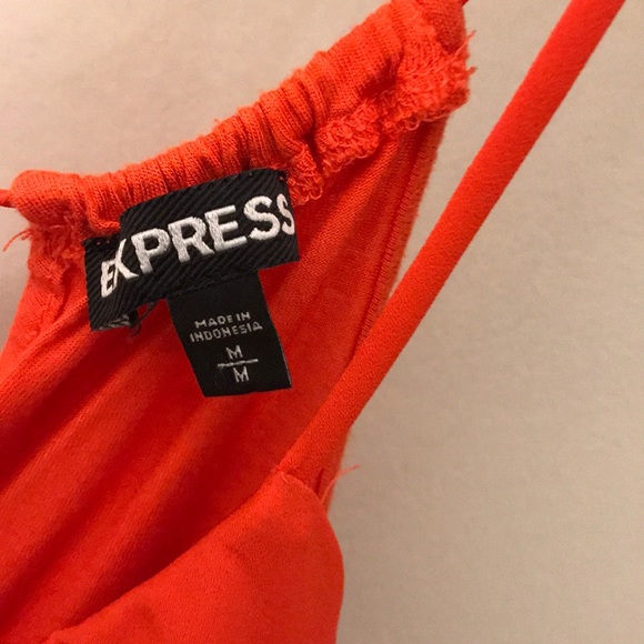 Coral tank with chiffon overlay - Picture 4 of 5